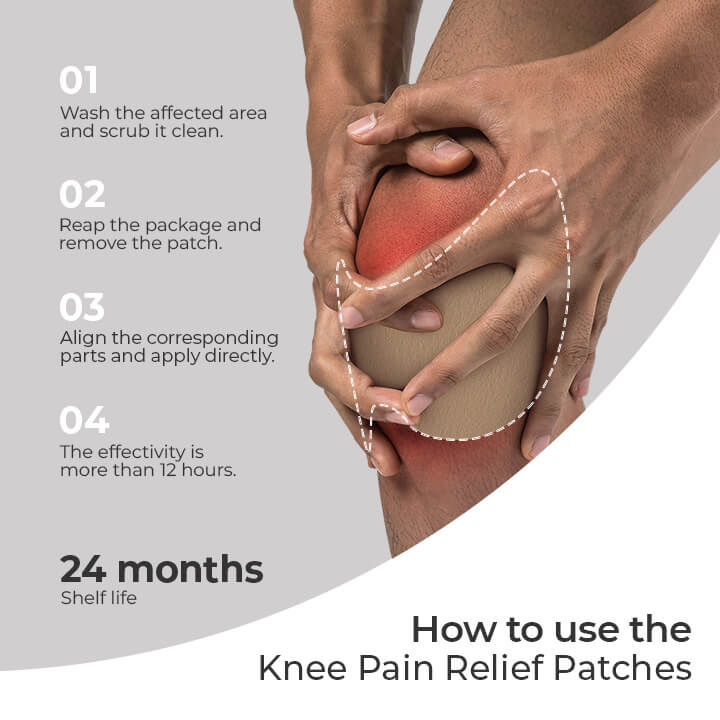 60-Pcs Knee Pain Relief Patches (auk)