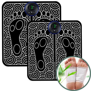 2x NMES Foot Massagers + 40 Pcs Foot Detox Patches (fmc)
